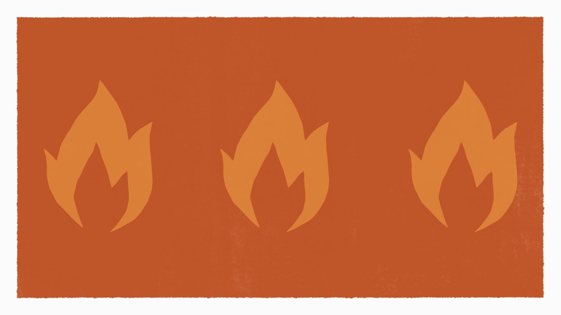 Fire Icons on a Print Background