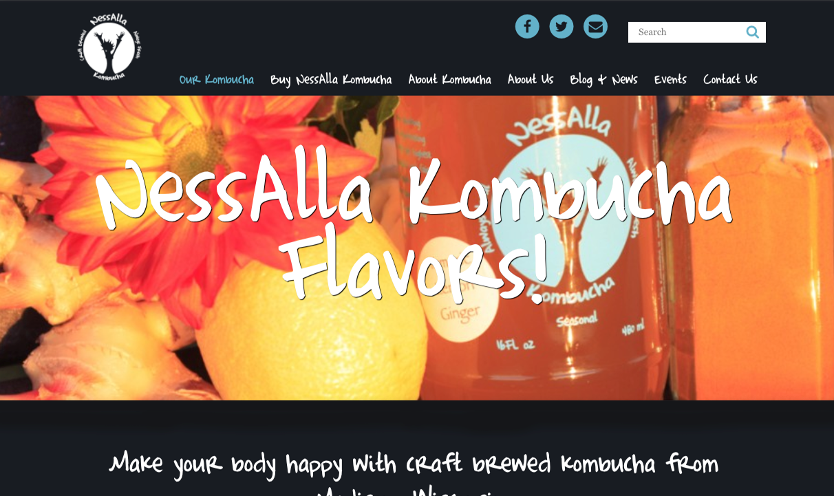 NessAlla Kombucha Custom Website
