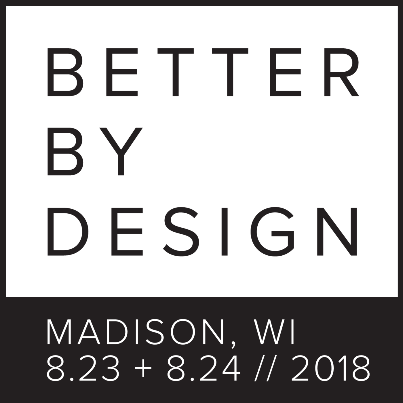 Better By Design Logo, Modern Square Logo